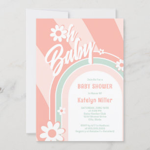 Oh Baby Groovy Baby shower Kaart