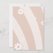 Oh Baby Groovy Daisy Douche Uitnodiging (Achterkant)