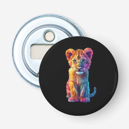 Oh baby grote kat jong button flesopener (Voorkant)