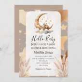 Oh Baby Half Moon Konijn Uitnodiging (Voorkant / Achterkant)