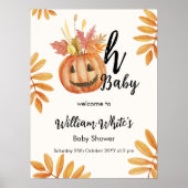 Oh Baby! Halloween Herfst pompoen Verlaat Welkomst Poster (Voorkant)