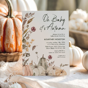 Oh Baby Het Is Herfst Herfst Pompoen Baby Shower Kaart