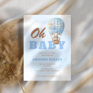 Oh Baby Hete Luchtballon Baby shower Kaart