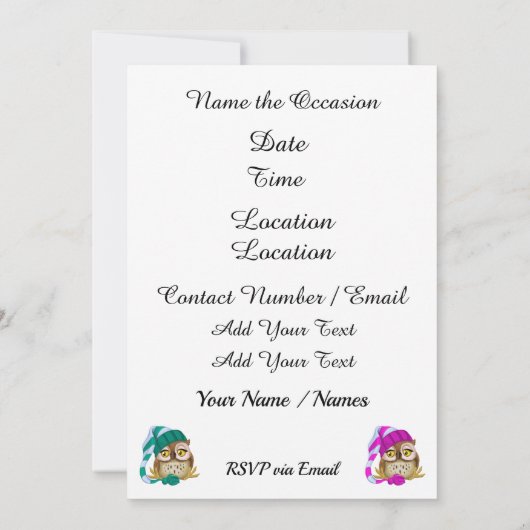 Oh Baby Invitation (Dos)