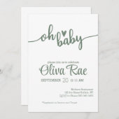 Oh Baby Invitation (Devant / Derrière)