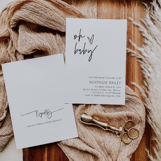 Oh Baby Invitation Baby shower Invitation de la fê