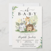 Oh Baby Jungle Baby Shower Boy Kaart (Voorkant)