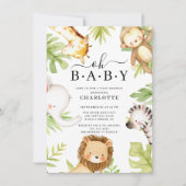 Oh Baby Jungle Baby shower Invitation (Devant)