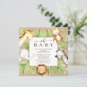 Oh Baby Jungle Baby shower Invitation (Debout devant)