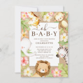 Oh Baby Jungle Baby shower Invitation (Devant)