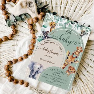 Oh Baby Jungle Safari Dieren Baby Shower Kaart