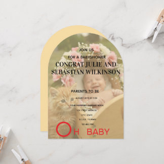 Oh Baby Kat Foto Baby Shower Boog Kaart