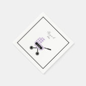 Oh Baby Lavender Gingham Pram Baby shower Napkins Servet (Hoek)