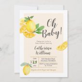 Oh Baby Lemon Baby shower Invitation (Devant)