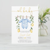 Oh baby lemon  Baby Shower Invitation (Debout devant)
