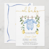 Oh baby lemon  Baby Shower Invitation (Devant / Derrière)