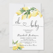 Oh Baby Lemon Citrus Baby shower Invitation (Devant)