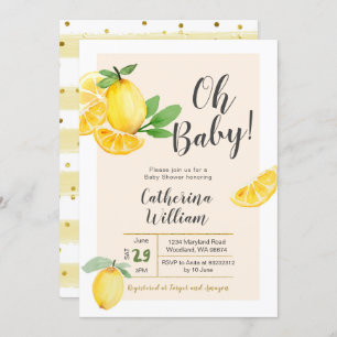 Oh Baby Lemon Invitation Baby shower