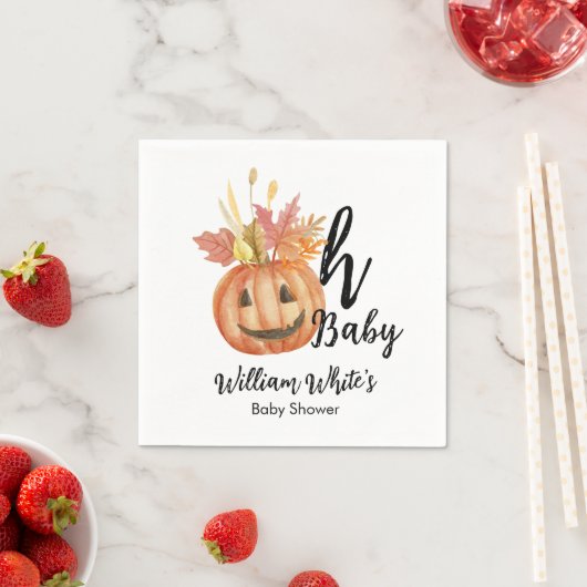 Oh Baby! Leuke pompoen Halloween Herfst Baby showe Servet (Insitu)