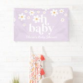 Oh Baby Lilac Daisy boho douche Bannière (En situation)