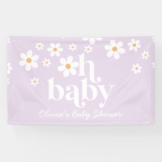 Oh Baby Lilac Daisy boho douche Bannière (Horizontal)