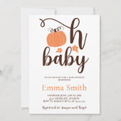 Oh Baby Little Citrouille Baby shower Invitation (Devant)