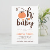 Oh Baby Little Citrouille Baby shower Invitation (Debout devant)