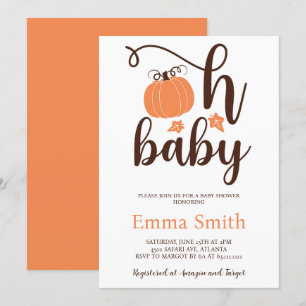 Oh Baby Little Citrouille Baby shower Invitation