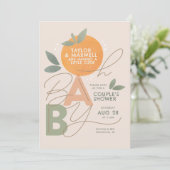 Oh Baby Little Cuite Baby shower Invitation (Debout devant)