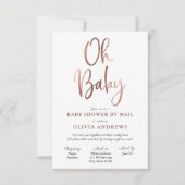 Oh Baby Long Distance Baby shower Invitation (Devant)