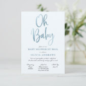 Oh Baby Long Distance Baby shower Invitation (Debout devant)