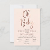 Oh Baby Long Distance Baby shower Invitation (Devant)