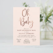 Oh Baby Long Distance Baby shower Invitation (Debout devant)