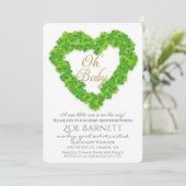 Oh Baby Lucky Clover Baby shower Invitation (Debout devant)