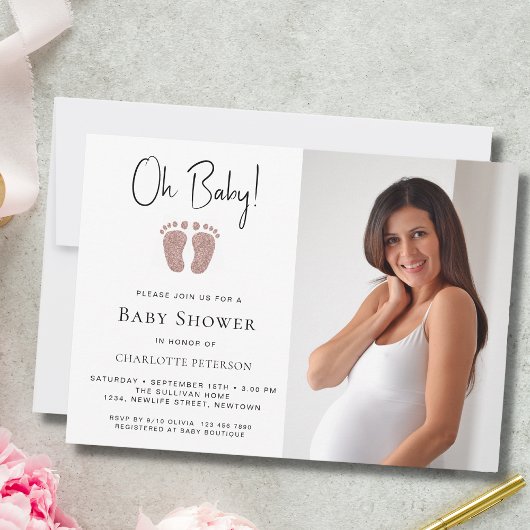Oh Baby Meisjes Baby Shower Kaart