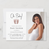Oh Baby Meisjes Baby Shower Kaart (Voorkant)