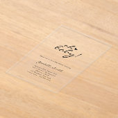 Oh Baby! Minimal Heart Script-Baby shower Acryl Uitnodigingen (Laagn)