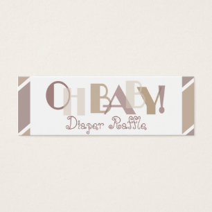Oh Baby MOcha Moderne Luier Raffle Mini Visitekaartjes