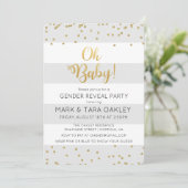 Oh Baby Modern Baby shower Invitation (Debout devant)