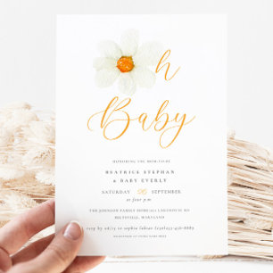 Oh Baby Modern Daisy Genderneutraal Baby shower Kaart