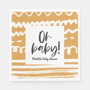Oh baby! modern grafisch baby shower feest servet