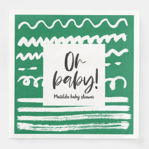 Oh baby! modern grafisch baby shower feest servet