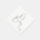 "Oh Baby" Modern minimalistisch script Baby shower Servet (Hoek)