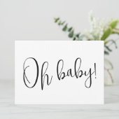 Oh Baby Modern Pregnancy Carte Faire-part (Debout devant)