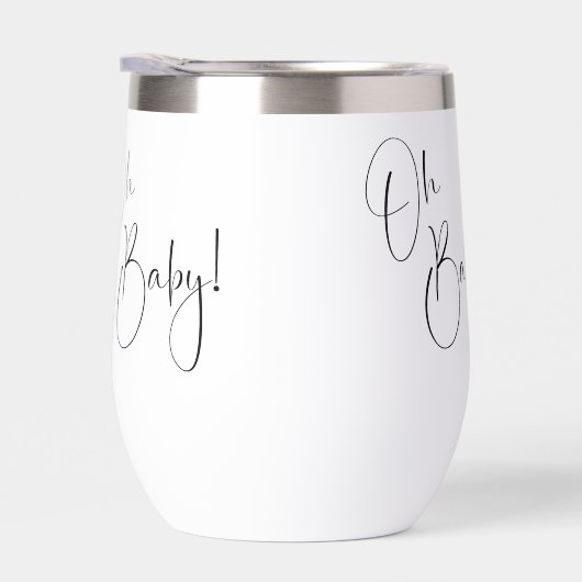 Oh Baby Modern Script Baby shower (Droite)