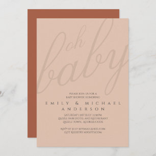 Oh Baby Modern Typografie Script Couples Kaart