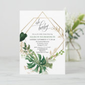 Oh baby moderne groene baby shower kaart (Staand voorkant)