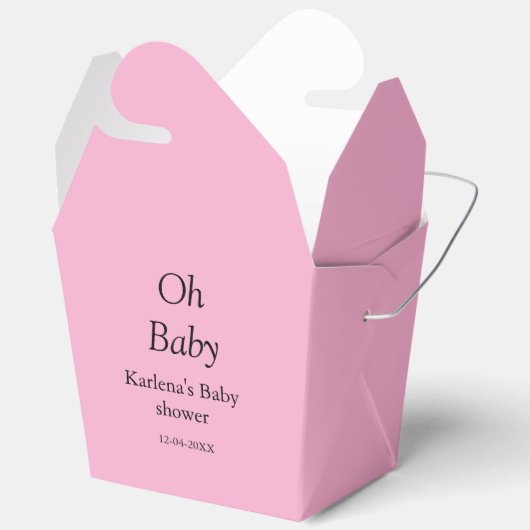 Oh baby naam toevoegen baby shower datum eenvoudig bedankdoosjes (Open)