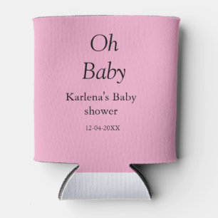 Oh baby naam toevoegen baby shower datum eenvoudig blikjeskoeler
