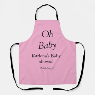 Oh baby naam toevoegen baby shower datum eenvoudig schort